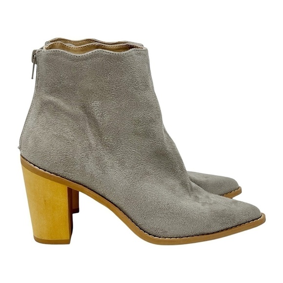 LASCANA Grey Ankle Wavy Edge Booties - Picture 4 of 8